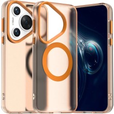 Bovinox Huawei Pura 70 Uyumlu Magsafe Şarj Destekli Renkli Kılıf Kamera Korumalı Silikon Darbe Emici Kapak