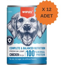 Wanpy Premium Tahılsız Tavuklu Köpek Konservesi 375GR x 12 Adet