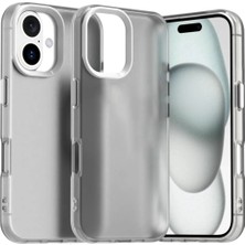 Bovinox iPhone 16 Kılıf Parmak Izi Yapmaz Buzlu Şeffaf Ince Tasarım Minimalist Tasarım