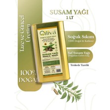Oiliva Soğuk Sıkım Susam Yağı 1 Litre Teneke %100 Saf Doğal Katkısız