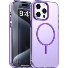 Bovinox Iphone 15 Pro Max Uyumlu Magsafe Şarj Destekli Renkli Kılıf Kamera Korumalı Silikon Darbe Emici