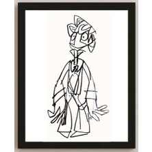 Karikatural Nezih Danyal Tipler Kişiye Özel Sertifikalı Sınırlı Fine Art Karikatür Baskı NTP00110