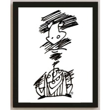 Karikatural Nezih Danyal Tipler Kişiye Özel Sertifikalı Sınırlı Fine Art Karikatür Baskı NTP00137