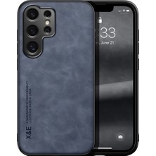 Bovinox Samsung Galaxy S25 Ultra Kamera Korumalı Kılıf Deri Görünümlü Tam Koruma Vintage Premium Deri Kılıf