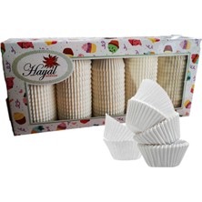 Dekamis Beyaz Mini Çikolata Kağıdı Kek Kapsülü 1250 Adet Yüksek Isı Dayanımı ve Yapışmaz Özellik