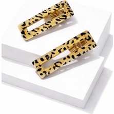 New Obsessions Leopar Desenler Lüks 6cm Pens Toka -2 Adet