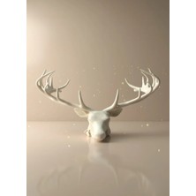 Akinco Odern Geyik Başı Biblo 25 cm Zarif Masa Üstü Dekor