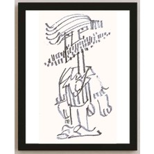 Karikatural Nezih Danyal Tipler Kişiye Özel Sertifikalı Sınırlı Fine Art Karikatür Baskı NTP00102