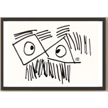 Karikatural Nezih Danyal Tipler Kişiye Özel Sertifikalı Sınırlı Fine Art Karikatür Baskı NTP00133