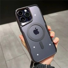 Bovinox Iphone 15 Pro Uyumlu Magsafe Özellikli Şarj Destekli Şeffaf Kamera Korumalı Sert Pc Lüks Kapak