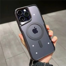 Bovinox Iphone 15 Pro Max Uyumlu Magsafe Özellikli Şarj Destekli Şeffaf Kamera Korumalı Sert Pc Lüks Kapak