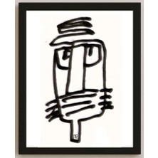 Karikatural Nezih Danyal Tipler Kişiye Özel Sertifikalı Sınırlı Fine Art Karikatür Baskı NTP00131