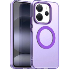 Bovinox Xiaomi Redmi Note 14 Uyumlu Magsafe Şarj Destekli Renkli Kılıf Kamera Korumalı Silikon Darbe Emici