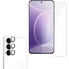 Apsuwa Samsung Galaxy S26 Plus Kamera Lens Koruyucu Gümüş + Ekran Koruyucu