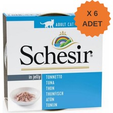 Schesir Jelly Ton Balığı Jöle Içinde Yetişkin Kedi Konservesi 85GR x 6 Adet
