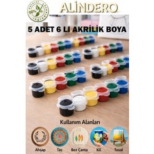 Akrilik Boya 3'er ml Haznede 6lı Akrilik Boya Boya ( 5 Adet 6lı Boya)