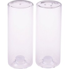 Taşev Bambum Ciella - 2'li Borosilikat Cam Tuzluk & Biberlik Seti