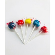 Honey Candy Balcı Şekerleme Top Şeker 100 Adet Mavi Kırmızı Sarı Tutti Frutti Çilek Muz Aromalı Lolipop Şeker