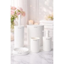 Okyanus Home Mina Beyaz 5'li Banyo Seti