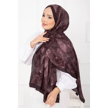 Msc Çiçek Desen Bambu Şal Serisi Koyu Gülk.