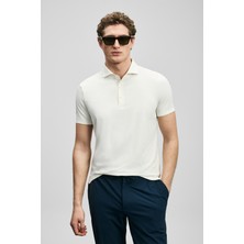 Lufian Spencer Hi- Tech Performance Dikişsiz Polo Tişört Beyaz