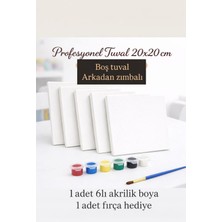 Alindero  Boyama Seti 5' Lituval + 6' Lı Akrilik Boya (1 Adet ) + Fırça (1 Adet)