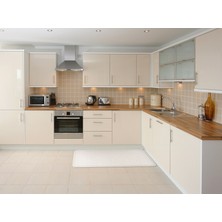 Parklon Double Herringbone Beige Çift Taraflı Mutfak Matı 150X55X1,5 cm