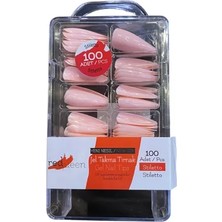 Redqueen Jel Takma Tırnak Stiletto RQ-1452 Pembe