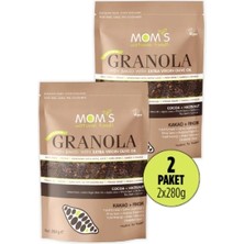 Mom's Natural Foods Granola 2'li Kakao - Fındık 560 gr Rafine Şekersiz Doğal Ürün