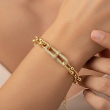 Stil Incisi/vip Serisi Nokta  Zirkon Taşlı Model Bileklik