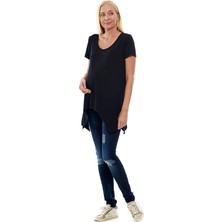 Motherway Hamile V Yaka Tunik %95 Viskoz %5 Elastan L Beden Rahat Kalıp