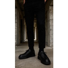 Tetri 0624-1 Alviso Longo Hakiki Deri El Yapımı Erkek Siyah Casual Ayakkabı