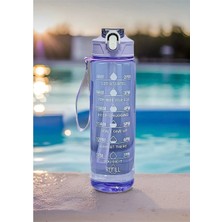 Bm House Bmhouse Motivasyonel Zaman Çizelgeli Su Matarası 900 ml - Bpa Içermez, Sızdırmaz Kilitli Kapak, Pipetli