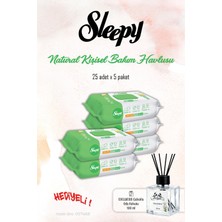 Sleepy 5 Paket, Natural 25'li Kişisel Bakım Havlusu ve Rosıe Koku