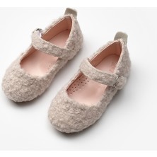 Le Mabelle Krem Peluş Teddy Kız Çocuk Ayakkabı
