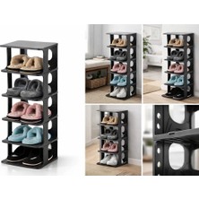 Bm House Bmhouse 6 Katlı Ayakkabılık Plastik Dar Alan Ayakkabı Rafı Çok Amaçlı Modüler Ayakkabı Dolabı
