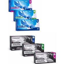 Has-Pet Nitril Pudrasız Muayene Eldiveni 100'LÜ 5 Paket