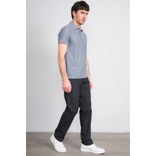 Çetinkaya Chester Polo 9352 Geniş Paça Regular Tencel Siyah Pantolon