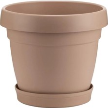 Poliwork Tabaklı Plastik Saksı 5.5 Lt 240x215 mm - Orta Boy Dekoratif Saksı