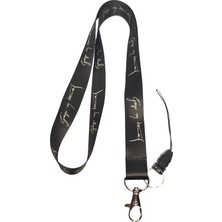 Stormistoretr Gazi Mustafa Kemal Atatürk İmzalı Boyun İpi 42 cm Uzunluk 20 mm Genişlikte Siyah Renk