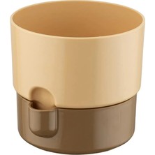 Poliwork Dora Saksı 1 Lt – 13x12 cm Su Hazneli Modern Çiçek Saksısı