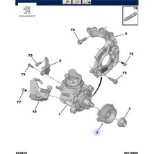 Enjeksiyon Pompası Pinyon Dişlisi  2008-208-3008-308-EXPERT Iv-Rıfter-Traveller DV5RD/DV5RC 1.5l Diz 9808722280  Peugeot