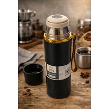 Bm House Bmhouse 304 Paslanmaz Çelik Termos 500 ml Push Kapaklı Çift Katmanlı Vakumlu Sıcak Soğuk Tutucu