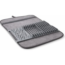Bm House Bmhouse Katlanabilir Bulaşıklık ve Mikrofiber Kurutma Matı Seti Tezgah Üstü Tabak Bardak Kurutmalık