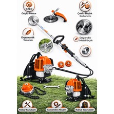 Wüber Kmplus 4x4 20HPX Zamanlı Sırt Tipi Benzinli Motorlu Ot Çalı Tırpanı Çim Biçme Makinesi