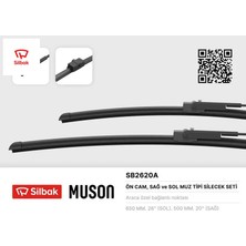 Silbak Silecek Süpürgesi 650/500MM Muz Tipi    S40-V50 04-06  30753009/ 31253012/ 31250286/  Sılbak SB2620A