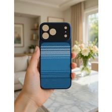 KumOziShop iPhone 17 Pro Uyumlu Magsafe Özellikli Kamera Korumalı Fiber Desenli Premium Kılıf