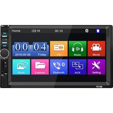 Kingwin 7 Inç Double Din Dokunmatik Ekranlı Bluetooth / Mirror Link / USB / Fm Destekli Oto Multimedya Teyp Arka Kamera Hediye