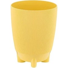 Poliwork Yuvarlak Saksı Ayaklı Sarı 3 Lt 180*180 mm