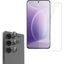 Apsuwa Samsung Galaxy S26 Ulta Kamera Lens Koruyucu Siyah + Ekran Koruyucu